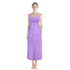 Purple Paper Texture, Paper Background Button Up Chiffon Maxi Dress by nateshop