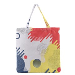 Red White Blue Retro Background, Retro Abstraction, Colored Retro Background Grocery Tote Bag by nateshop