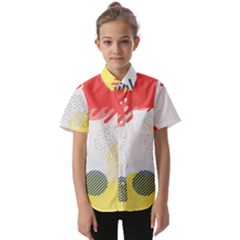 Red White Blue Retro Background, Retro Abstraction, Colored Retro Background Kids  Short Sleeve Shirt