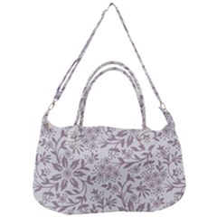 Retro Floral Texture, Beige Floral Retro Background, Vintage Texture Removable Strap Handbag by nateshop