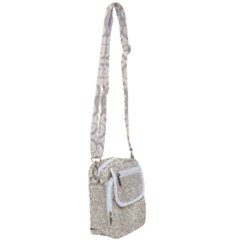 Retro Texture With Ornaments, Vintage Beige Background Shoulder Strap Belt Bag by nateshop