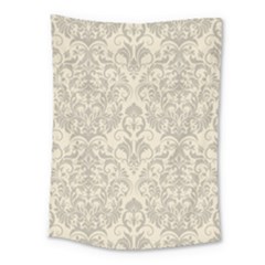 Retro Texture With Ornaments, Vintage Beige Background Medium Tapestry by nateshop
