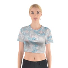 Vintage Retro Texture, Light Retro Background Cotton Crop Top by nateshop