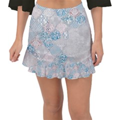Vintage Retro Texture, Light Retro Background Fishtail Mini Chiffon Skirt by nateshop