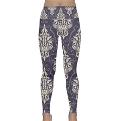 Vintage Texture, Floral Retro Background, Patterns, Lightweight Velour Classic Yoga Leggings by nateshop