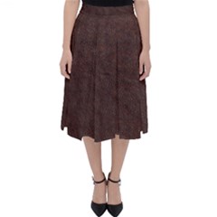 Black Leather Texture Leather Textures, Brown Leather Line Classic Midi Skirt