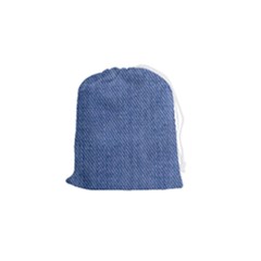 Blue Denim Texture Macro, Blue Denim Background, Jeans Background, Jeans Textures, Fabric Background Drawstring Pouch (small) by nateshop