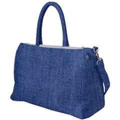 Blue Denim Texture Macro, Blue Denim Background, Jeans Background, Jeans Textures, Fabric Background Duffel Travel Bag by nateshop