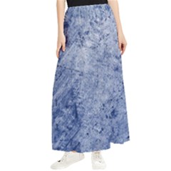 Blue Grunge Texture, Wall Texture, Blue Retro Background Maxi Chiffon Skirt by nateshop