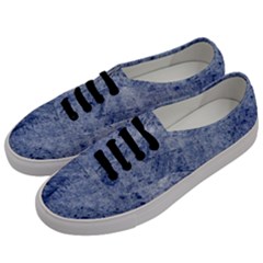 Blue Grunge Texture, Wall Texture, Blue Retro Background Men s Classic Low Top Sneakers by nateshop