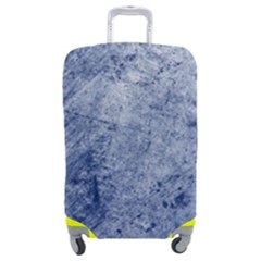 Blue Grunge Texture, Wall Texture, Blue Retro Background Luggage Cover (medium) by nateshop