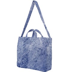 Blue Grunge Texture, Wall Texture, Blue Retro Background Square Shoulder Tote Bag