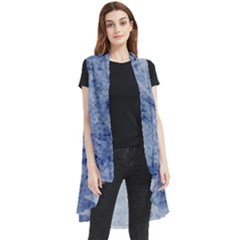 Blue Grunge Texture, Wall Texture, Blue Retro Background Sleeveless Chiffon Waistcoat Shirt