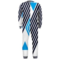 Blue Lines Background, Retro Backgrounds, Blue Onepiece Jumpsuit (men) by nateshop