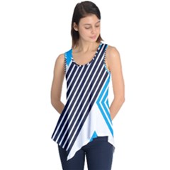 Blue Lines Background, Retro Backgrounds, Blue Sleeveless Tunic by nateshop