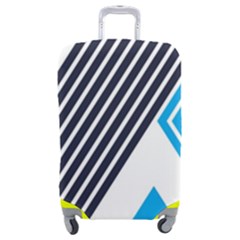Blue Lines Background, Retro Backgrounds, Blue Luggage Cover (medium) by nateshop