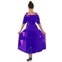 Purple Geometric Abstraction, Purple Neon Background Shoulder Straps Boho Maxi Dress  View2