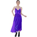 Purple Geometric Abstraction, Purple Neon Background Tie Back Maxi Dress View1