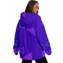 Purple Geometric Abstraction, Purple Neon Background Women s Ski and Snowboard Jacket View4