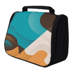 Retro Colored Abstraction Background, Creative Retro Full Print Travel Pouch (small)