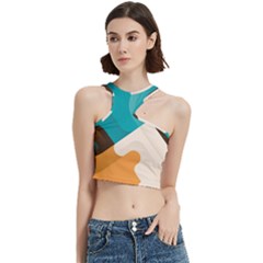 Retro Colored Abstraction Background, Creative Retro Cut Out Top by nateshop