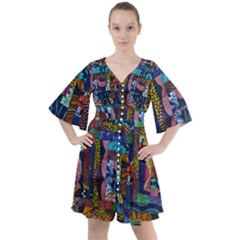 Afr 17 Boho Button Up Dress