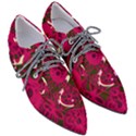 Mazipoodles Love Flowers - Green Magenta Pink Pointed Oxford Shoes View3