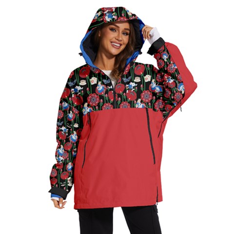 Alice In Wonderland Flower Women s Ski And Snowboard Waterproof Breathable Jacket