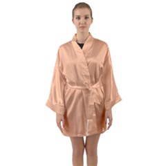 Peach Fuzz 2024 Long Sleeve Satin Kimono by dressshop