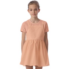 Peach Fuzz 2024 Kids  Short Sleeve Pinafore Style Dress by dressshop