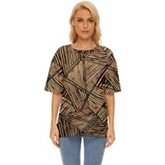 Abstract Geometric Pattern, Abstract Paper Backgrounds Oversized Basic T-shirt