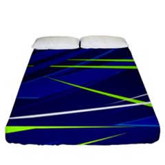 Abstract Lightings, Grunge Art, Geometric Backgrounds Fitted Sheet (king Size) by nateshop