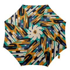 Abstract Rays, Material Design, Colorful Lines, Geometric Hook Handle Umbrellas (large)