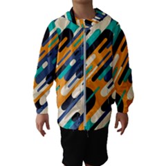 Abstract Rays, Material Design, Colorful Lines, Geometric Kids  Hooded Windbreaker