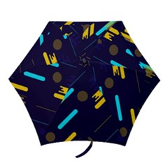 Blue Background Geometric Abstrac Mini Folding Umbrellas by nateshop