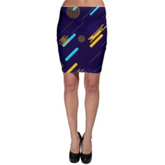 Blue Background Geometric Abstrac Bodycon Skirt by nateshop