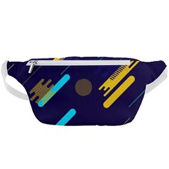 Blue Background Geometric Abstrac Waist Bag  by nateshop