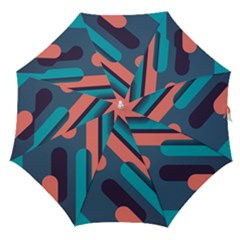 Blue Geometric Background, Abstract Lines Background Straight Umbrellas by nateshop