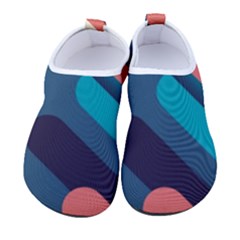 Blue Geometric Background, Abstract Lines Background Women s Sock-style Water Shoes by nateshop