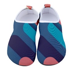 Blue Geometric Background, Abstract Lines Background Kids  Sock-style Water Shoes by nateshop