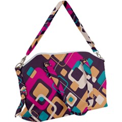 Colorful Abstract Background, Geometric Background Canvas Crossbody Bag by nateshop