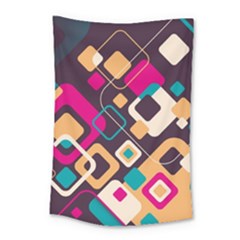 Colorful Abstract Background, Geometric Background Small Tapestry by nateshop