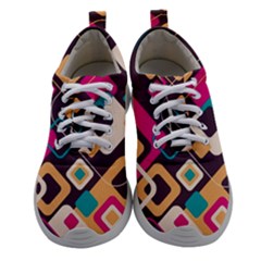 Colorful Abstract Background, Geometric Background Women Athletic Shoes by nateshop