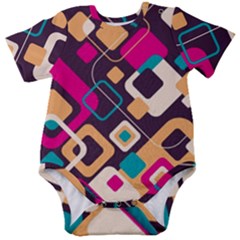 Colorful Abstract Background, Geometric Background Baby Short Sleeve Bodysuit by nateshop