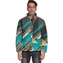 Material Design, Lines, Retro Abstract Art, Geometry Men s Puffer Bubble Jacket Coat View1