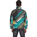 Material Design, Lines, Retro Abstract Art, Geometry Men s Puffer Bubble Jacket Coat View4