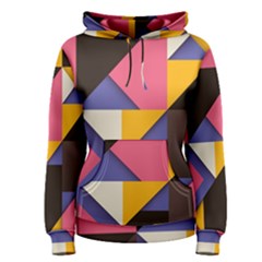 Retro Colorful Background, Geometric Abstraction Women s Pullover Hoodie by nateshop