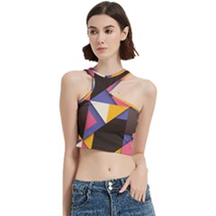 Retro Colorful Background, Geometric Abstraction Cut Out Top by nateshop