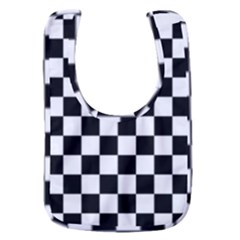 Black White Checker Pattern Checkerboard Baby Bib