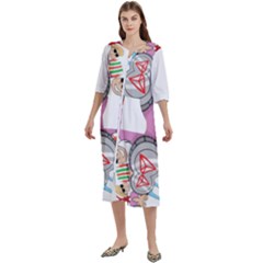 Imfd Trx Women s Cotton 3/4 Sleeve Night Gown by imanmulyana